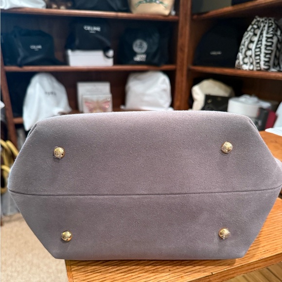 🔥NWT‼️ Authentic DeMellier New York Midi Gray Suede Leather Bag✨✨✨ - Picture 10 of 11